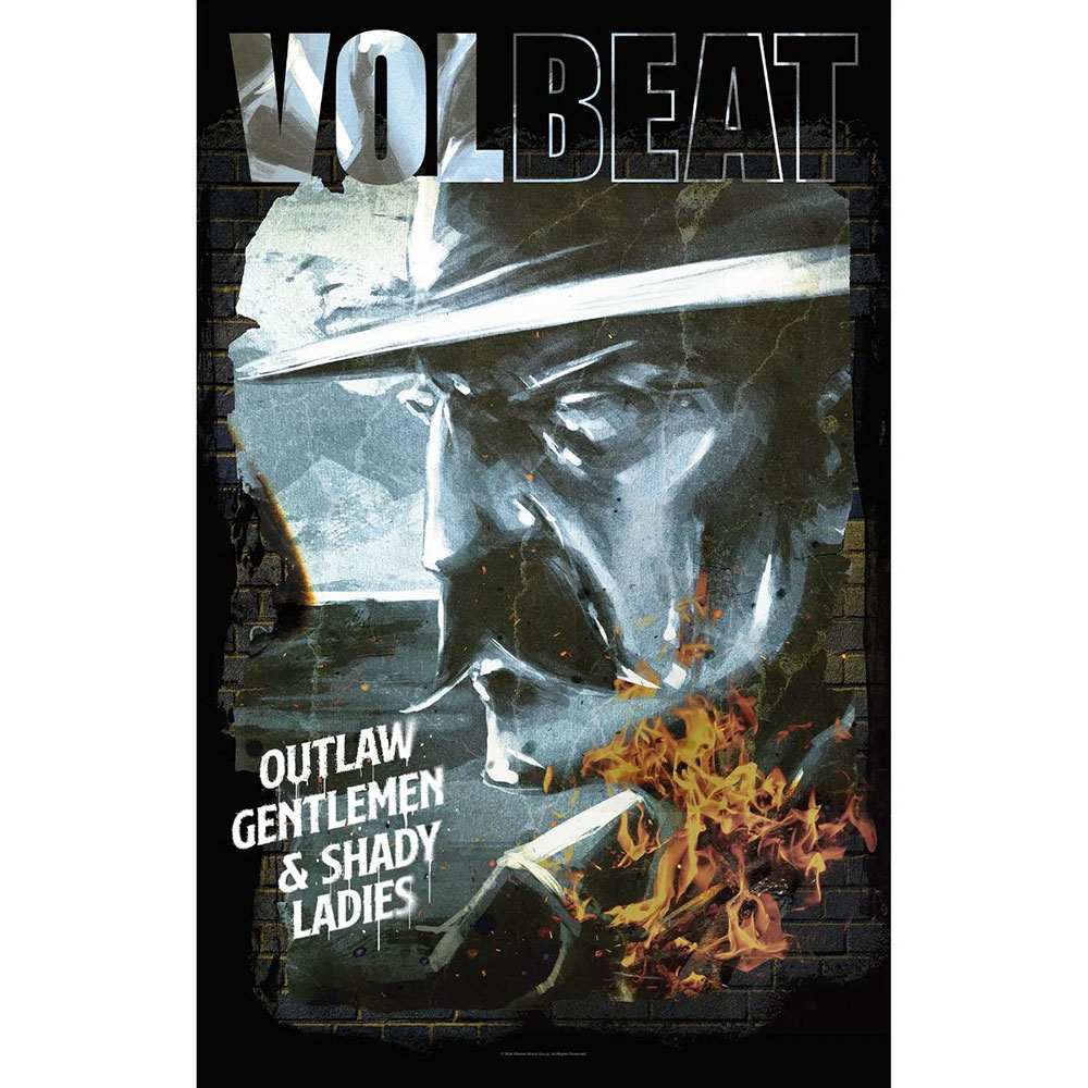 Volbeat - Outlaw Gentlemen Textile Poster - Black/Multicolours